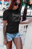 Happy Easter Rhinestone Shirt – Easter Sparkle Bling Apparel for Women | Blingdazzel