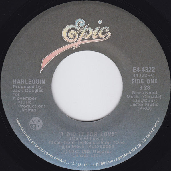 Harlequin – I Did It For Love / Heavy Talk - 7