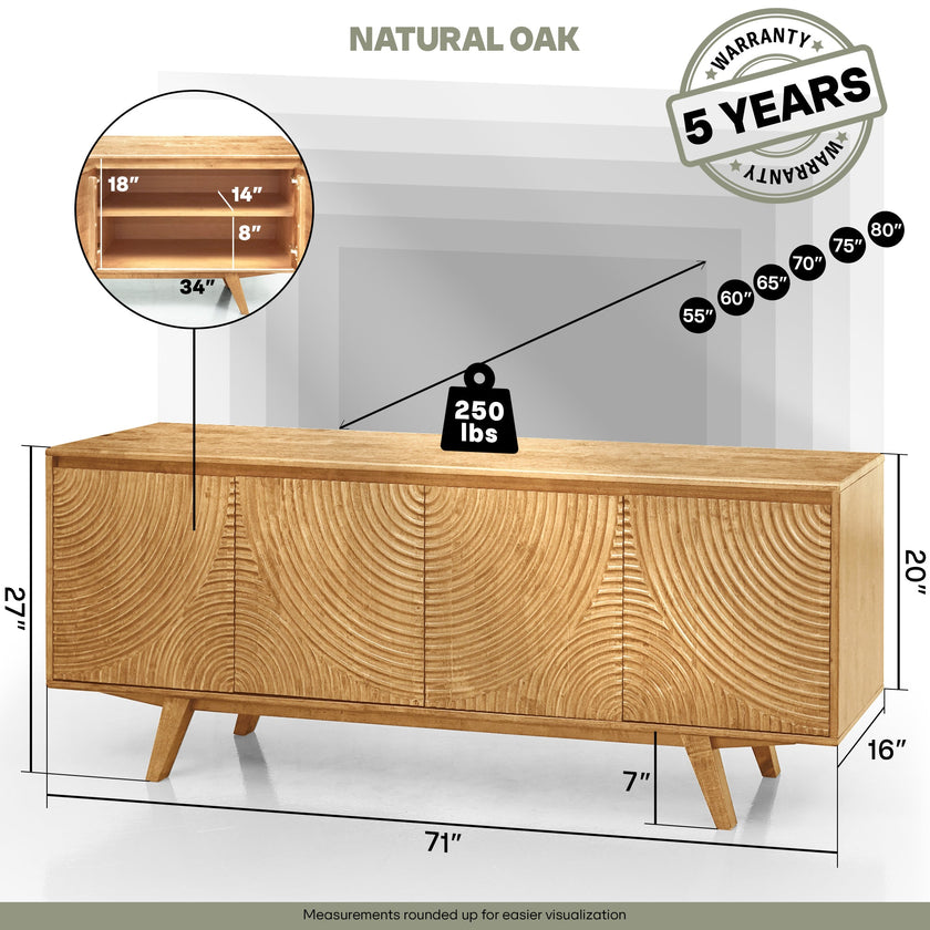 Harmony Solid Wood TV Stand