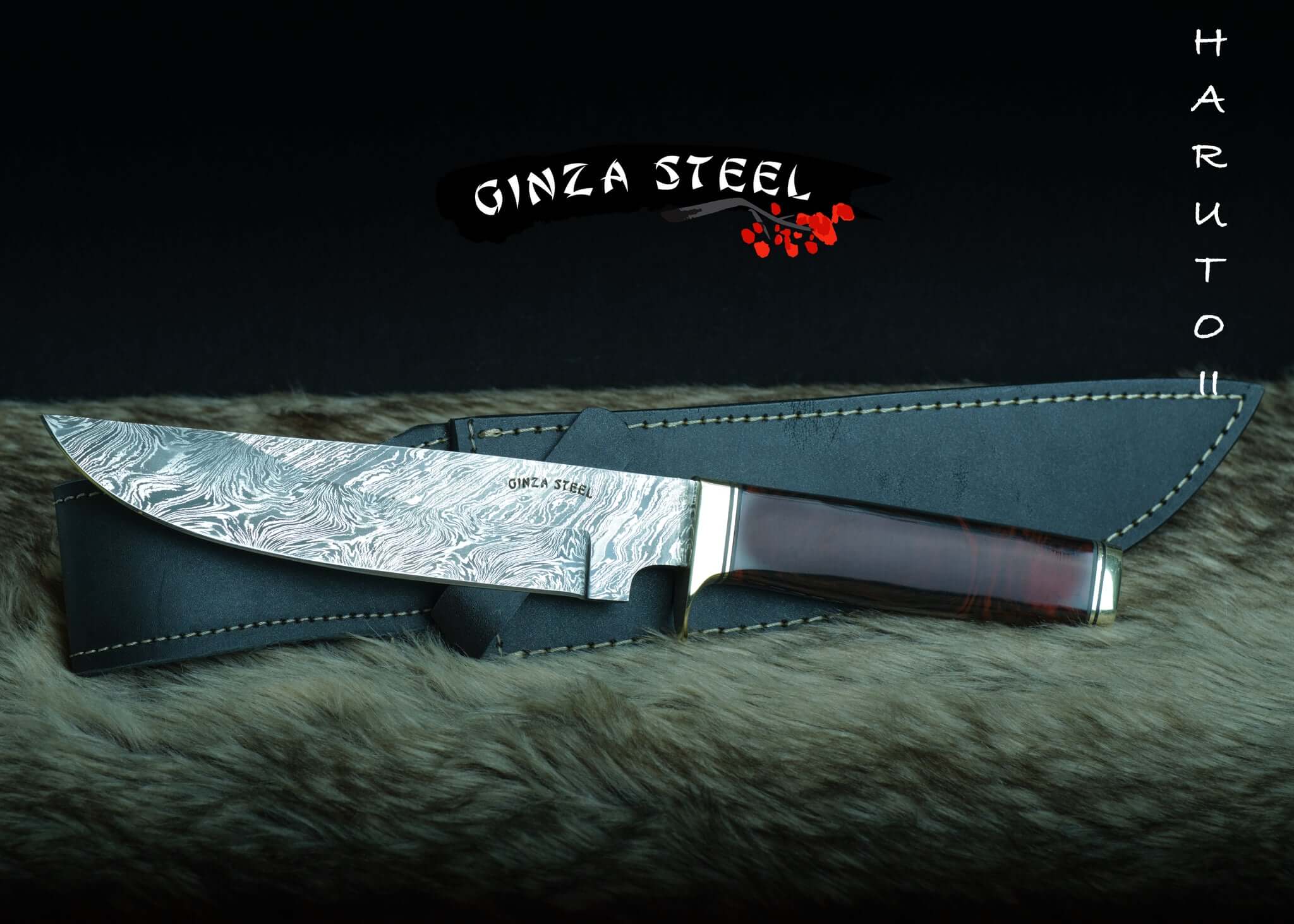 Couteau Bowie Haruto-II 7,5 pouces avec étui en cuir original.