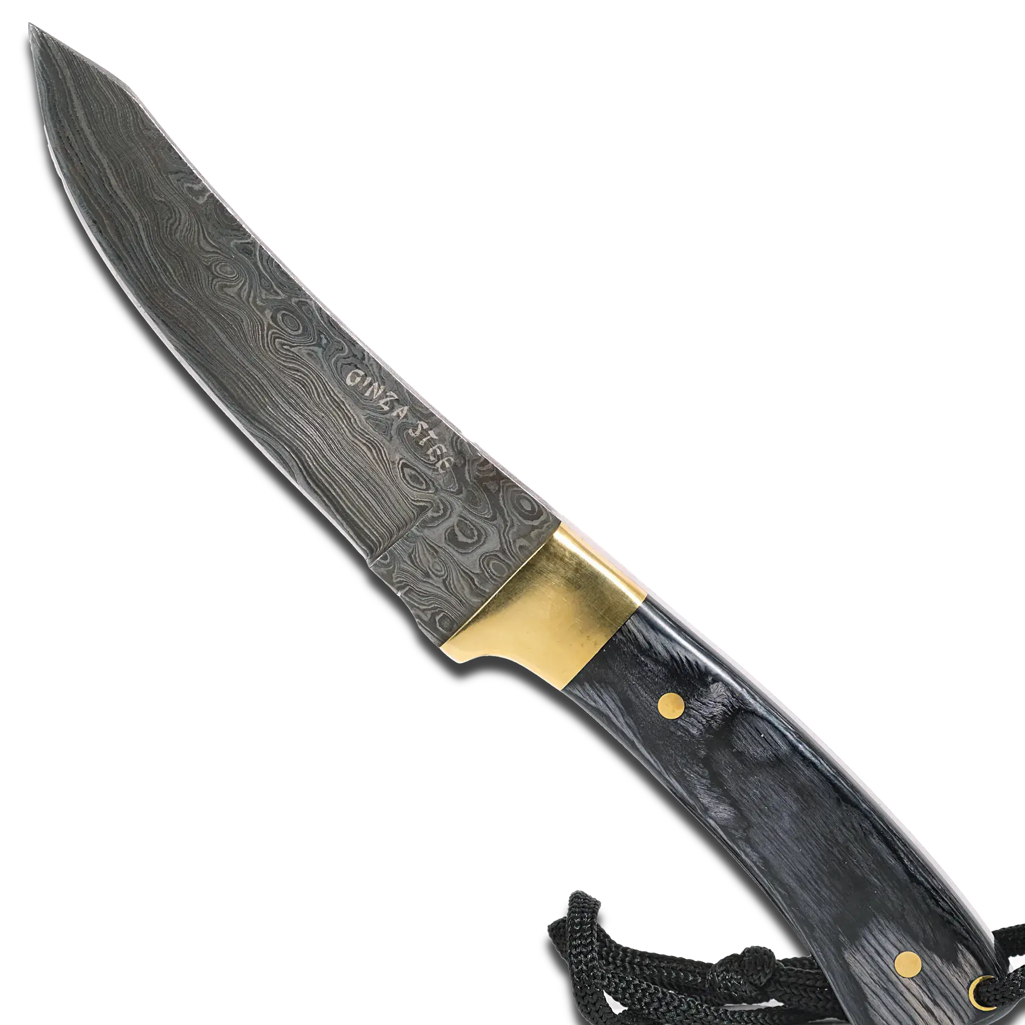 Hatif Hunter Special - Damascus Steel Skinner Knife 5 inch with Leather Sheath