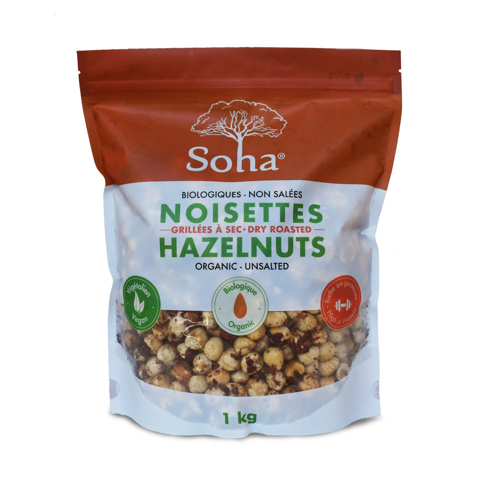 Organic Roasted Hazelnuts - Unsalted