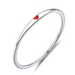 925 Sterling Silver Heart Wedding Band - Symbol Of Love, Stackable Promise Ring In 2 Colors (Size 5-10)