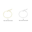 925 Sterling Silver Gold Cable Chain Bracelet