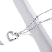 Genuine 925 Sterling Silver The Shape Of Love Chain Necklace For Women - Fine Jewelry 18.11'' Collar