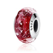 925 Sterling Silver Pink Flower Murano Glass Beads - Diy Bracelet Charms For A Festive Touch (Scz001)
