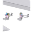 925 Sterling Silver Star And Butterfly Stud Earrings - Delicate And Fine Jewelry