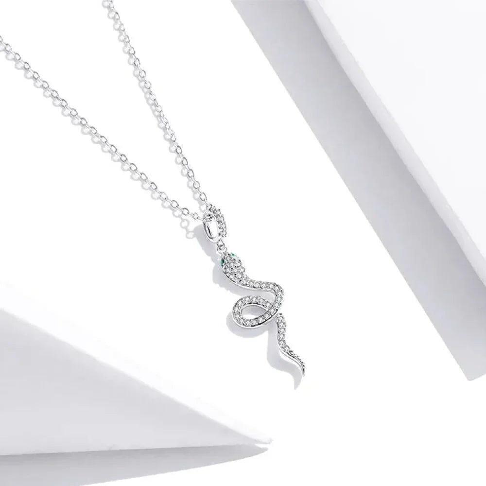 Captivating Beauty: Vintage Sterling Silver Snake Jewelry Set With Crystals