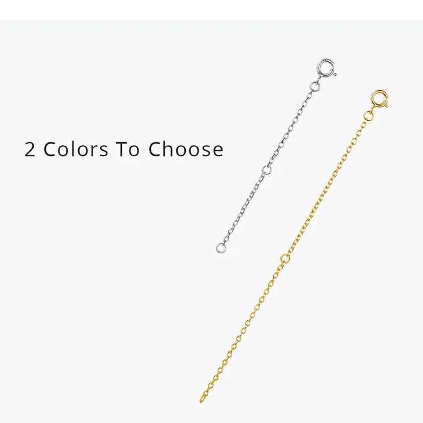 14K Gold Plated 925 Sterling Silver Necklace Extension Chains With Lobster Clasps For Diy Jewelry Making