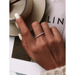 925 Sterling Silver Cz Simulated Diamond Stackable Ring Platinum Plated Eternity Bands For Women