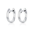 Genuine Sterling Silver Hoop Earrings - Elegant Rose Gold Color - Women's Fashion jewelry SCE808