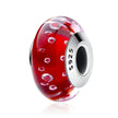 925 Sterling Silver Pink Flower Murano Glass Beads - Diy Bracelet Charms For A Festive Touch (Scz001)