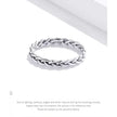 925 Sterling Silver Braided Texture Twisted Eternity Band Stackable Rings - Fine Jewelry