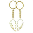 Heart Shape in Two DIY English Letters Stainless Steel Keychain