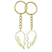 Heart Shape in Two DIY English Letters Stainless Steel Keychain