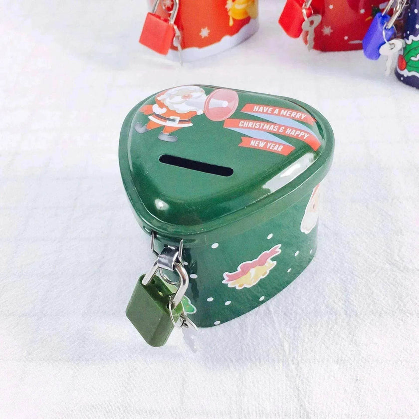 Heart-Shaped Christmas Piggy Bank Christmas Supplies School Gifts