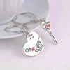 Heart-shaped Keychain English Secret Love Keychain Couple Keychain