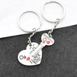 Heart-shaped Keychain English Secret Love Keychain Couple Keychain