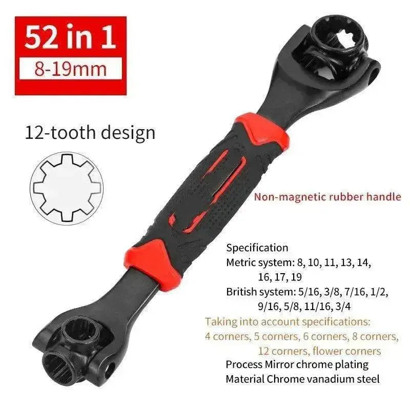 Heavy Duty  8-in-1 Multifunctional Chromium Vanadium Steel Socket Wrench Set