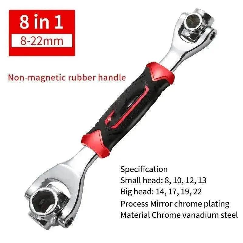 Heavy Duty  8-in-1 Multifunctional Chromium Vanadium Steel Socket Wrench Set