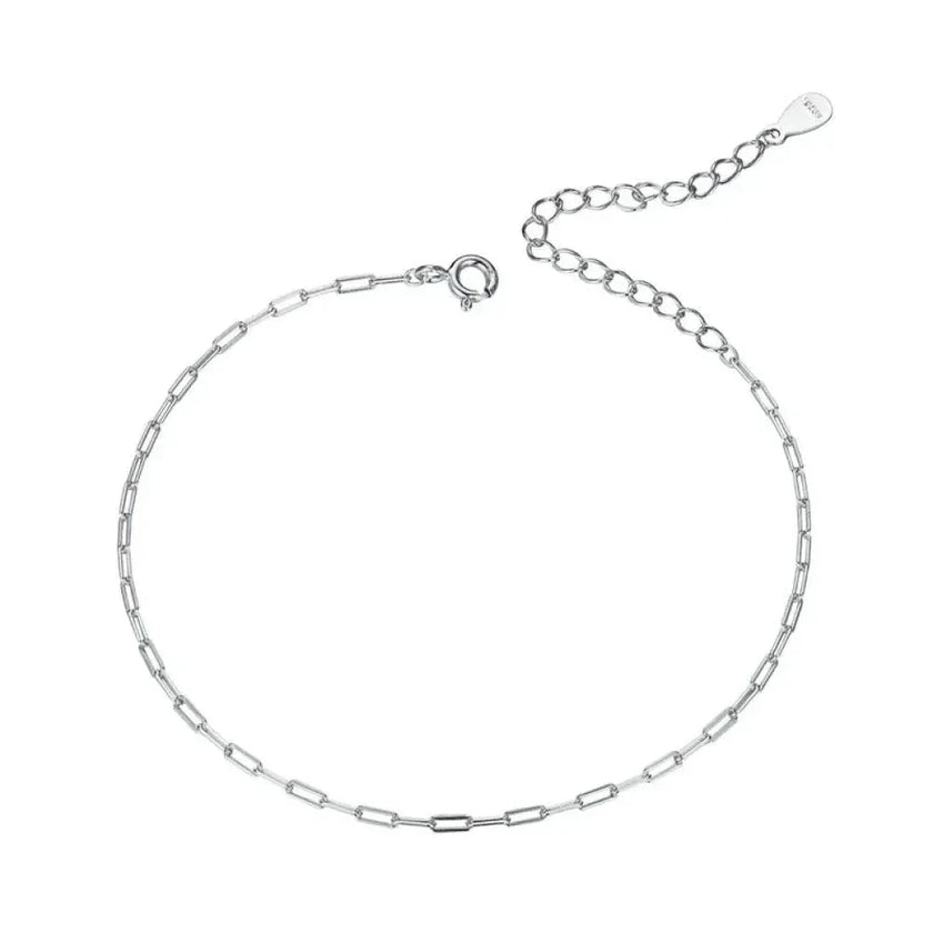925 Sterling Silver Gold Cable Chain Bracelet