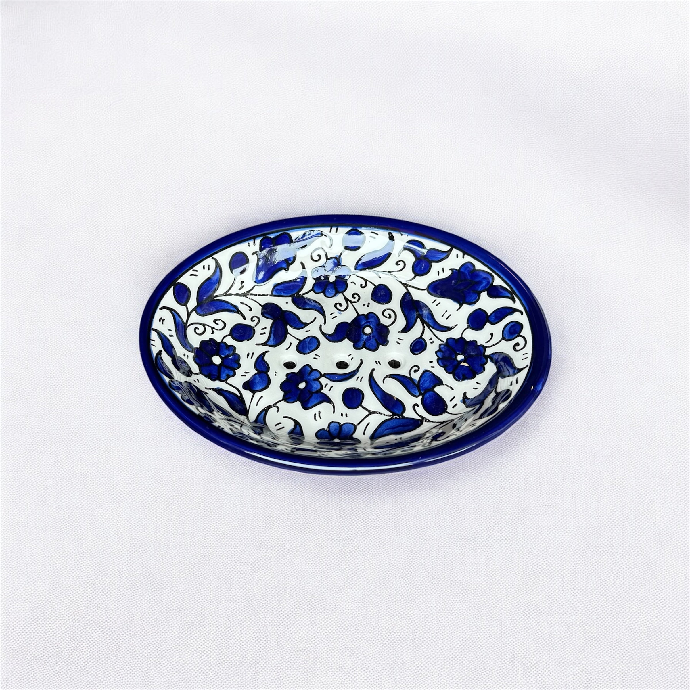 Ceramic Soap Dish – Hand-Painted in Palestine