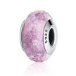925 Sterling Silver Pink Flower Murano Glass Beads - Diy Bracelet Charms For A Festive Touch (Scz001)