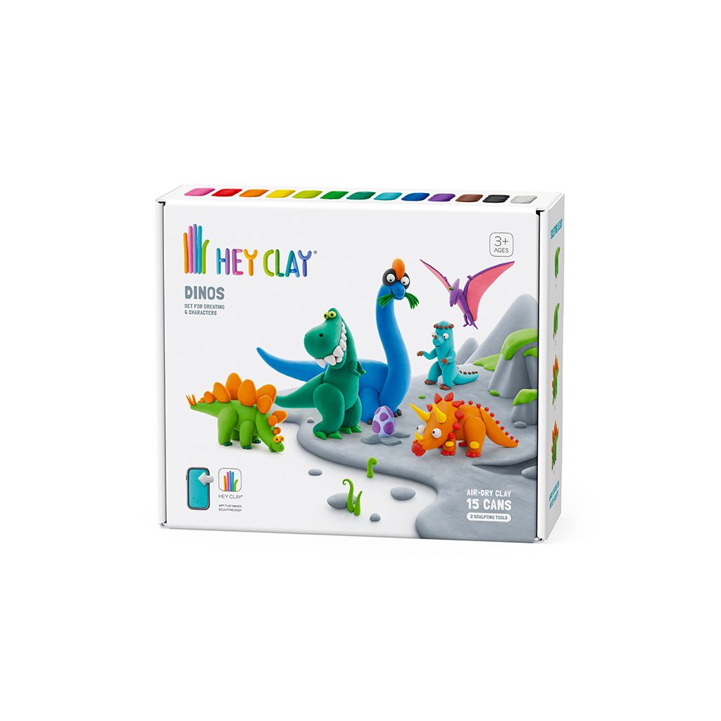 Hey Clay - ENSEMBLE DE PÂTE À MODELER - DINOSAURES