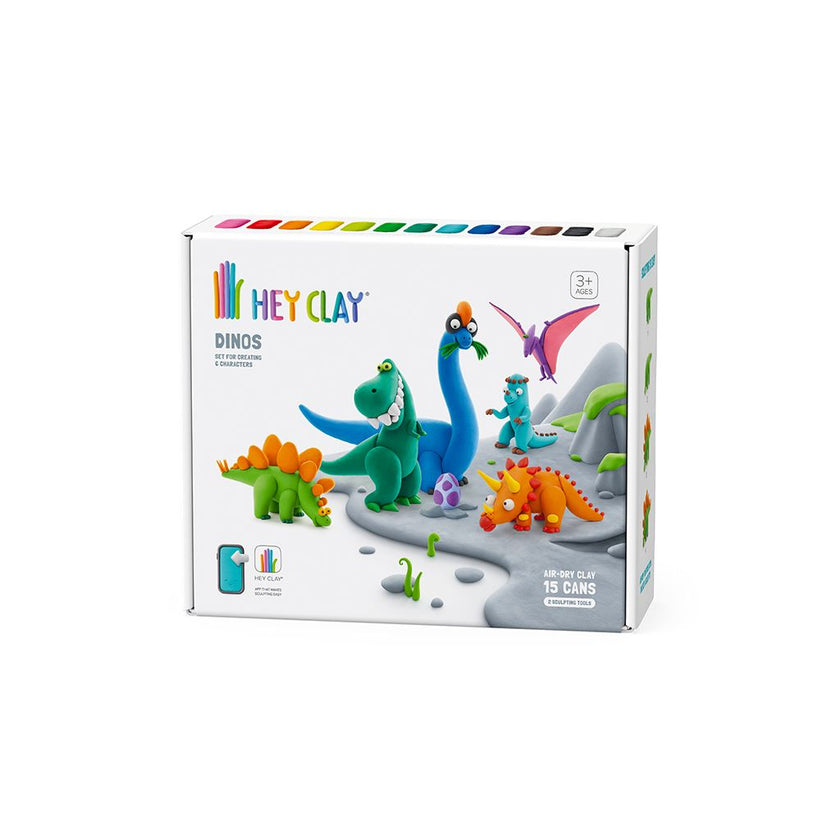 Hey Clay - ENSEMBLE DE PÂTE À MODELER - DINOSAURES