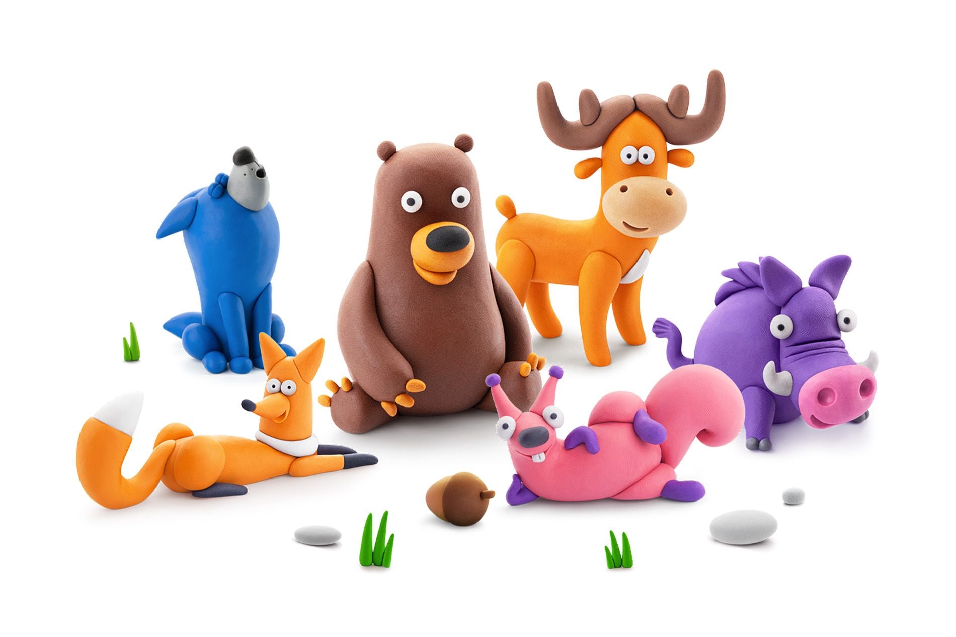 Hey Clay - CLAY SET - FOREST ANIMALS
