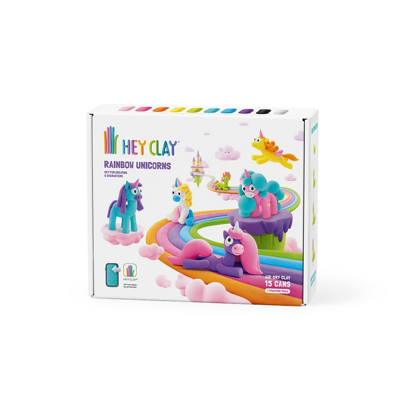 Hey Clay - CLAY SET - RAINBOW UNICORNS