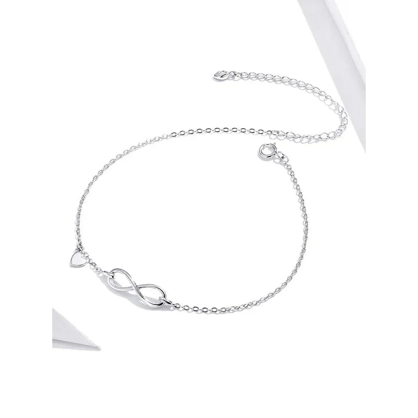 The Endless Summer 925 Sterling Silver Infinity Anklet