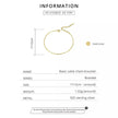 925 Sterling Silver Gold Cable Chain Bracelet