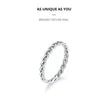 925 Sterling Silver Braided Texture Twisted Eternity Band Stackable Rings - Fine Jewelry