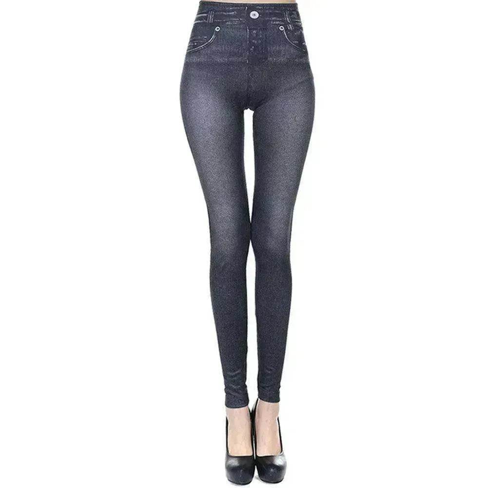 High Waisted Jeggings - Denim Leggings