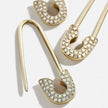 High quality alloy pin rhinestone stud earrings