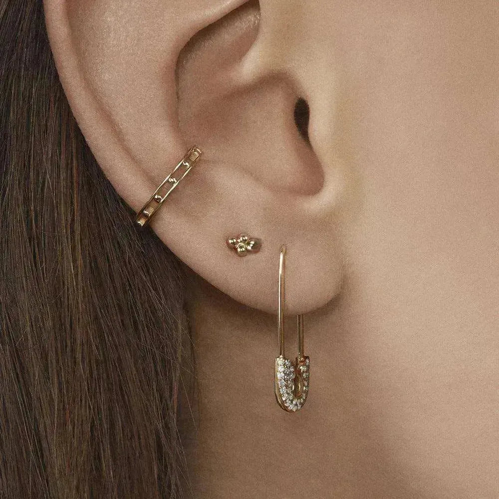 High quality alloy pin rhinestone stud earrings