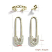 High quality alloy pin rhinestone stud earrings