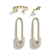 High quality alloy pin rhinestone stud earrings