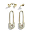High quality alloy pin rhinestone stud earrings