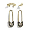 High quality alloy pin rhinestone stud earrings