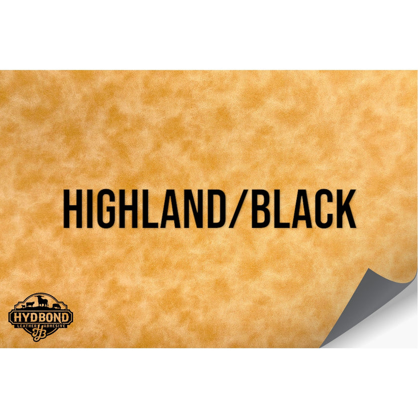 NO ADHESIVE HIGHLAND/BLACK HYDBOND LEATHERETTE SHEET (12