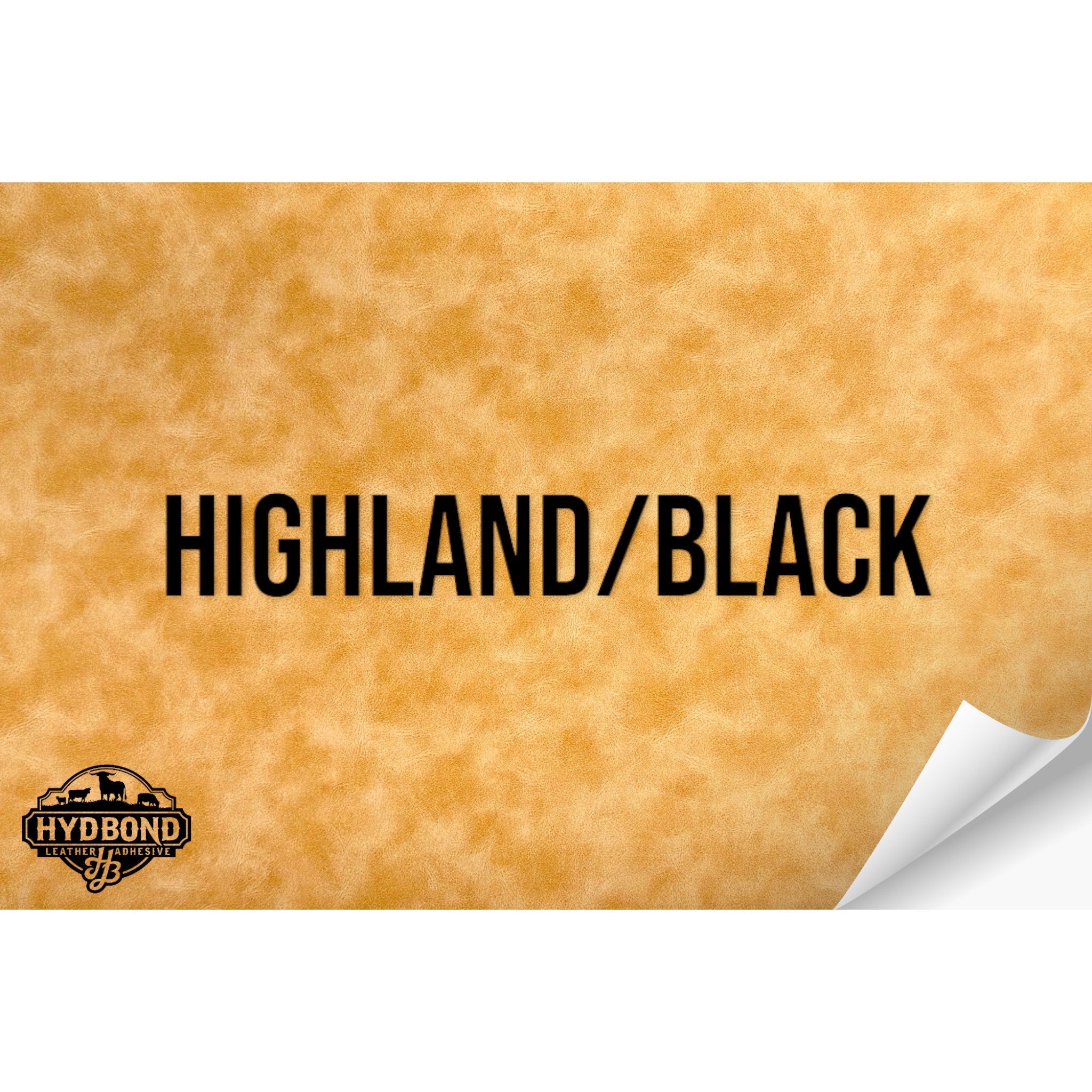 HIGHLAND/BLACK WITH ADHESIVE HYDBOND LEATHERETTE SHEET (12