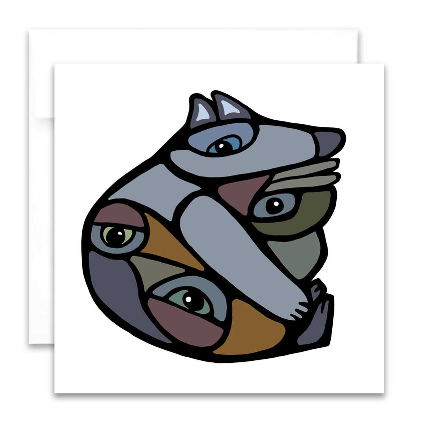 Colouring Greeting Card - Hold Tight