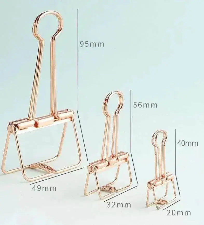 Hollow Metal Large Medium & Small Binder Dovetail Paper Clip