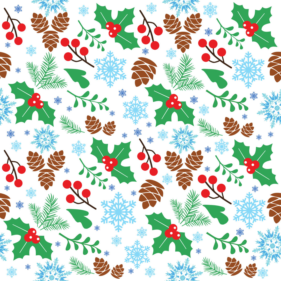 Holly Berries Christmas  Adhesive Vinyl Pattern 2