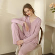 Homewear With Braces Cardigan French Style Three-piece Pajamas For Women