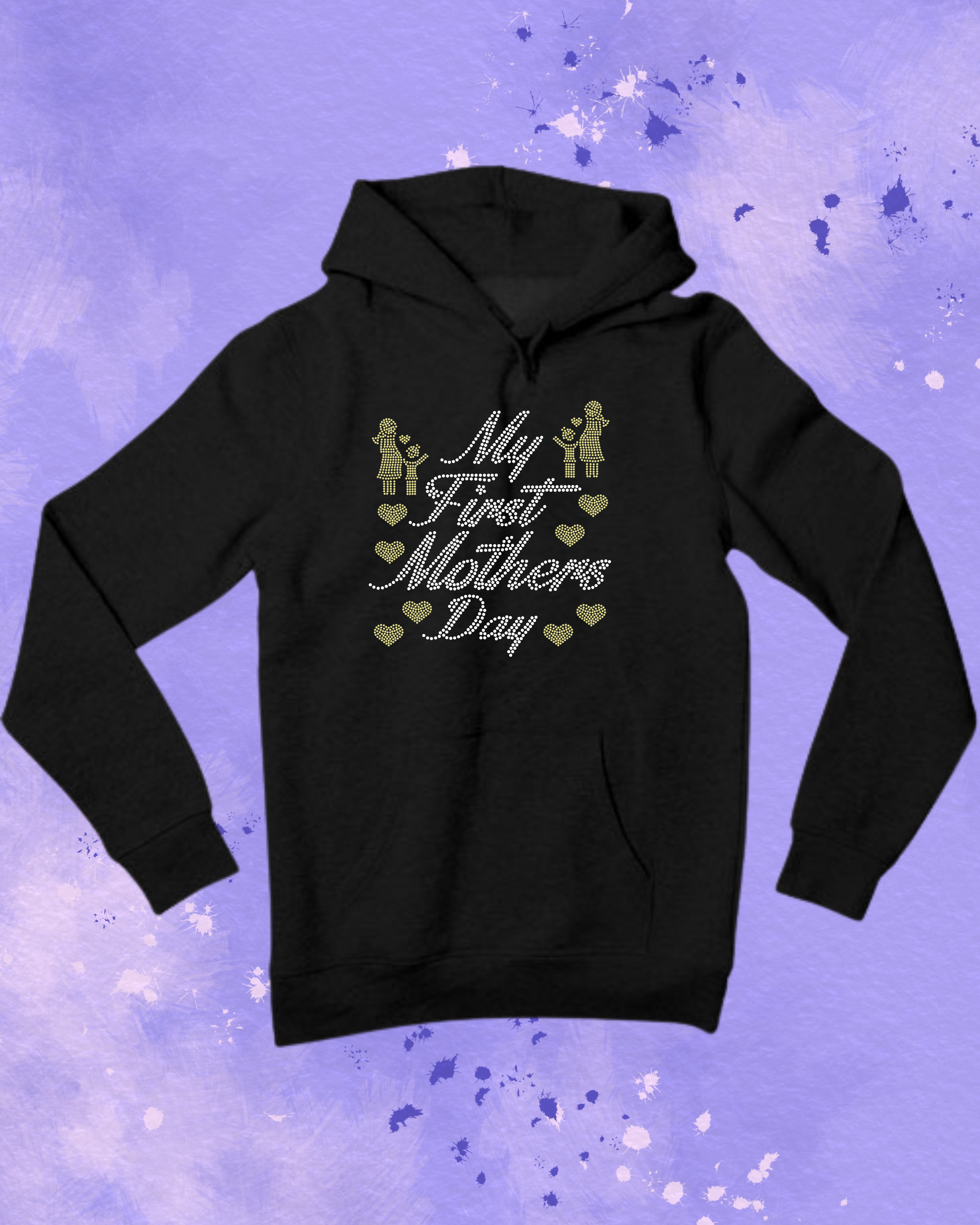My First Mother's Day Rhinestone Shirt – New Mom Sparkle Bling Tee | Blingdazzel