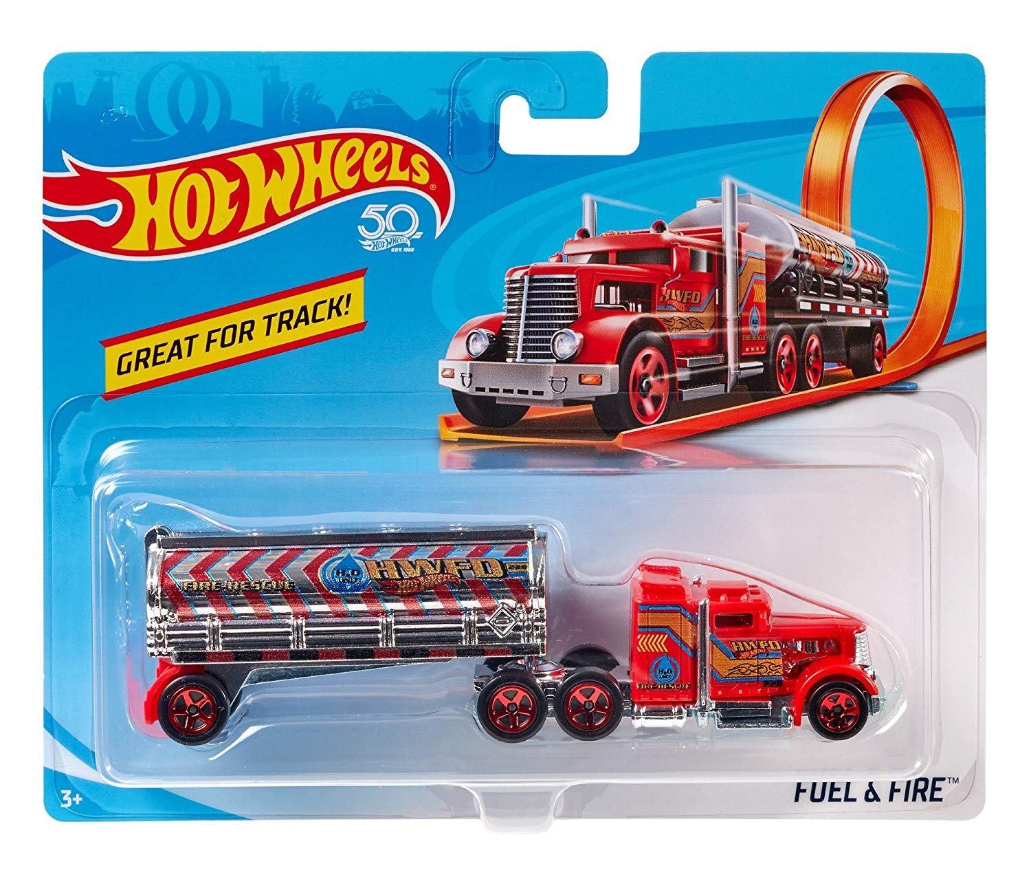 Hot Wheels - 1:64 Track Trucks (+ Car ) - Assorted