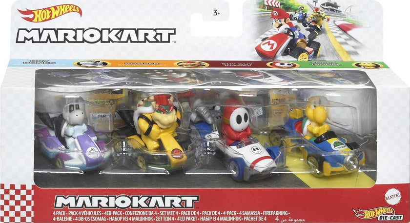 Hot Wheels - Mario Kart - 1:64 Diecast - 4-PACK Assorted